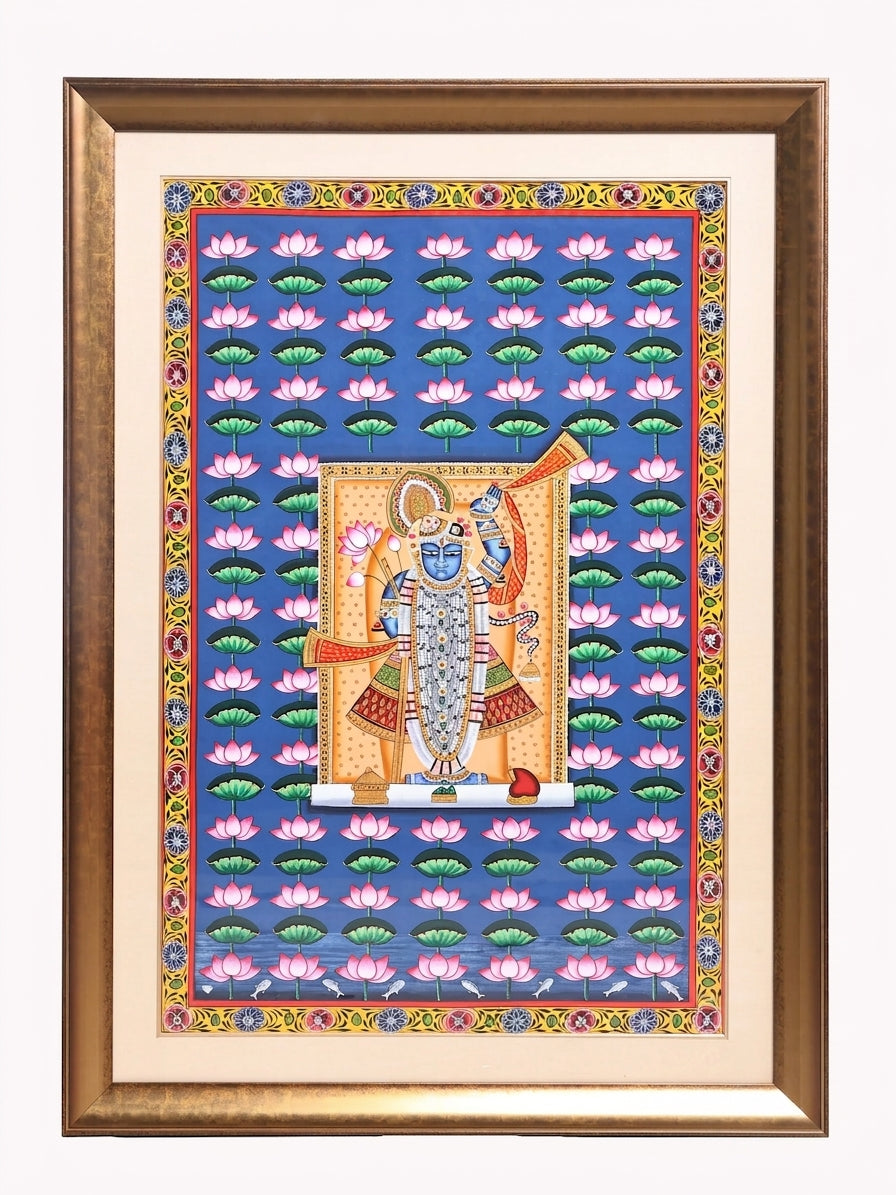 Shrinathji - Form of Lord Krishna | Unframed Pichwai Painting