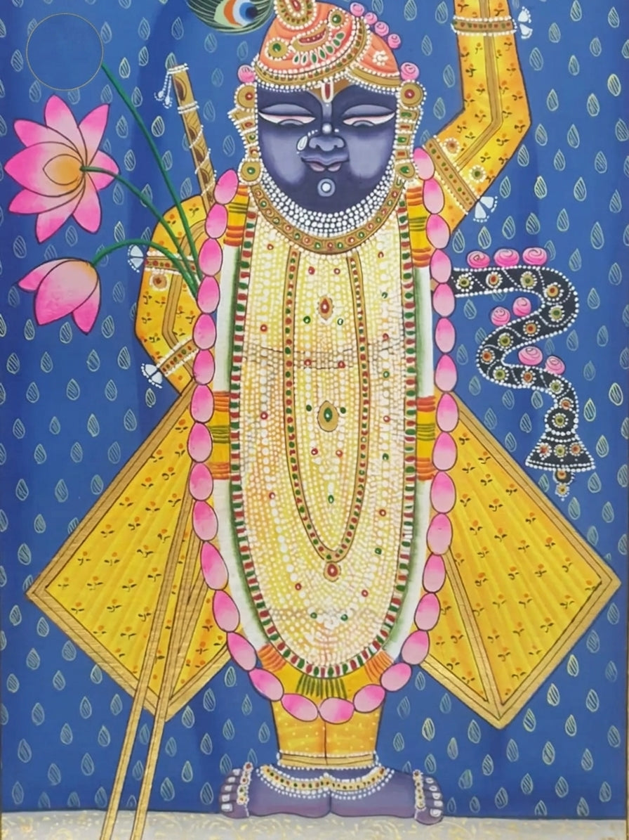 Divine Darshan of Shrinathji Painting on Cloth