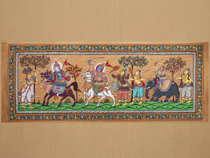 Kanchi Abhijan Pattachitra Painting on Cloth by Rabi Behera · view 1