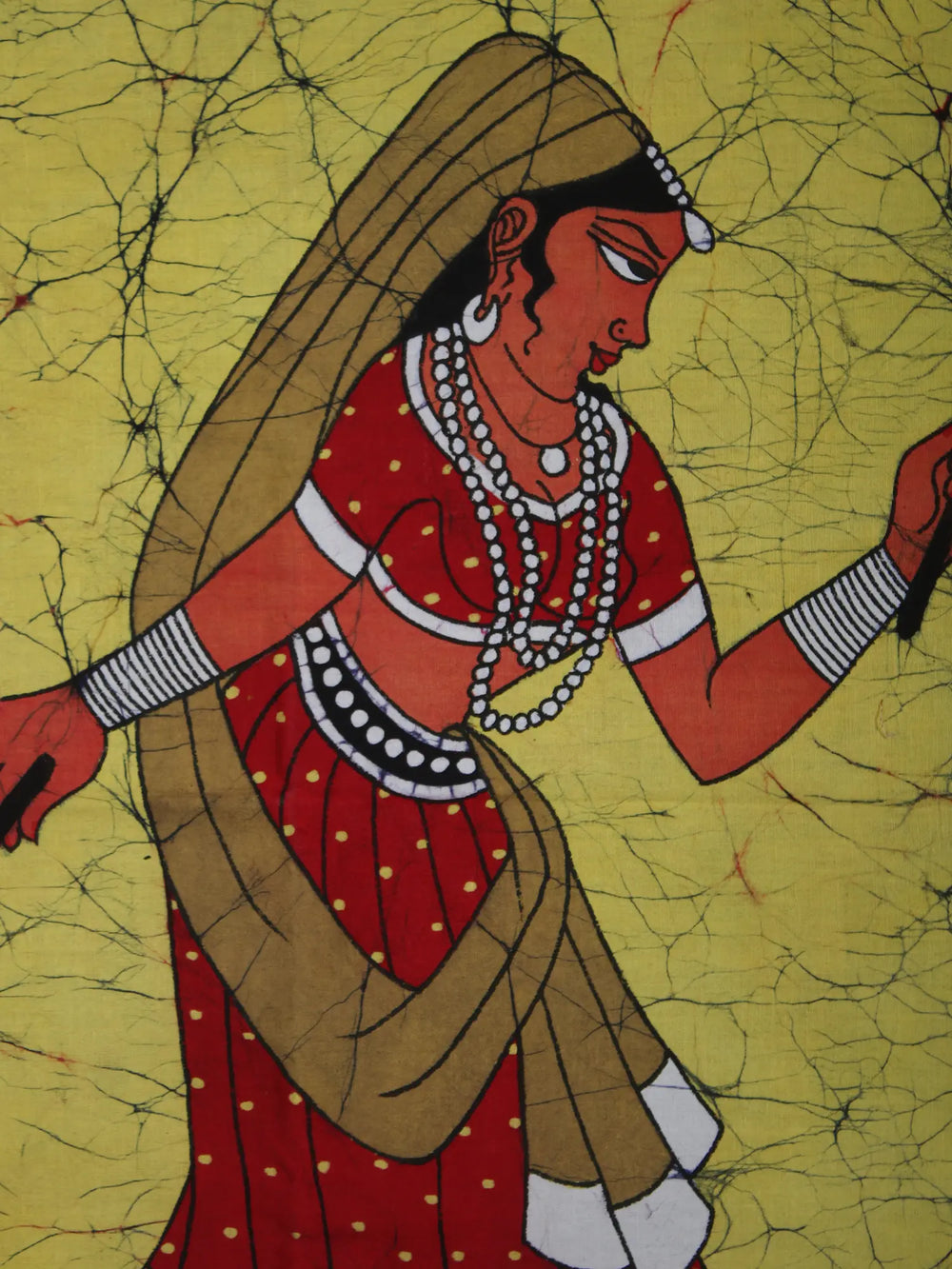 Women Playing Dandiya | Batik Painting