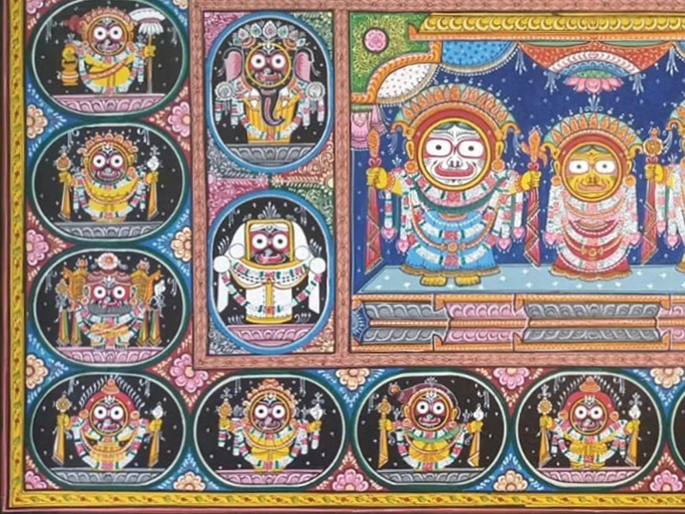 Jagannath Story | Patachitra Art | Watercolor On Handmade Canvas | By Suryakanta Das