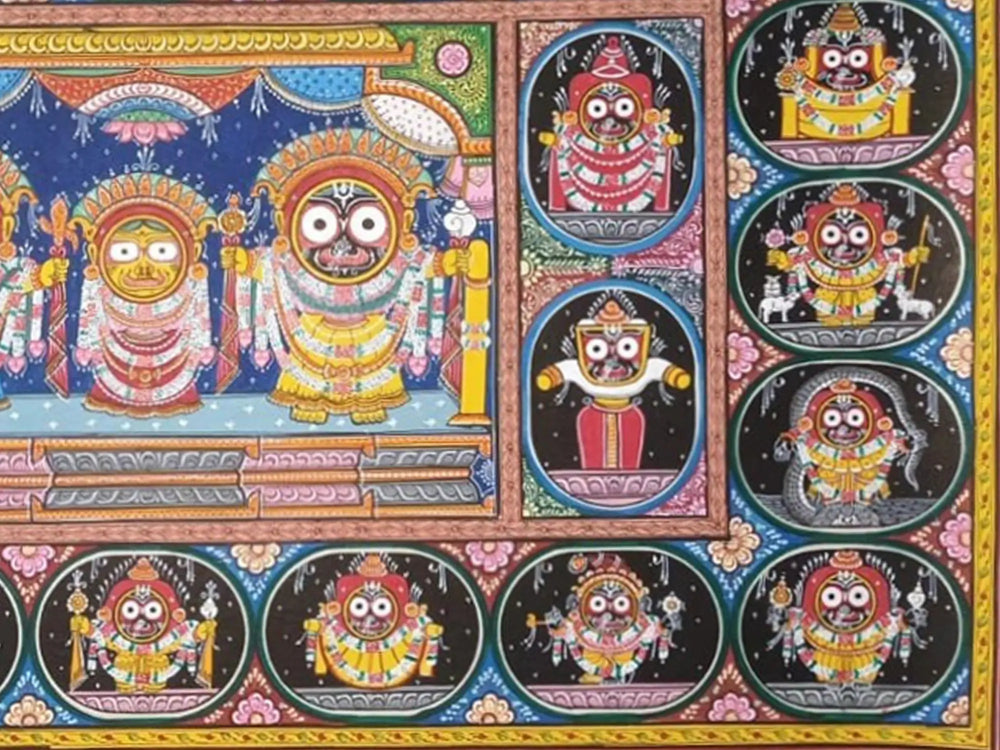 Jagannath Story | Patachitra Art | Watercolor On Handmade Canvas | By Suryakanta Das