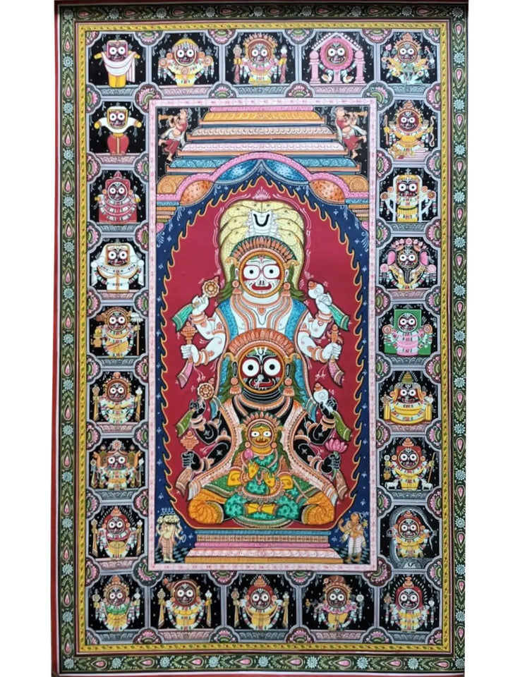Jagannath, Balarama and Subhdra Painting on Canvas · view 1