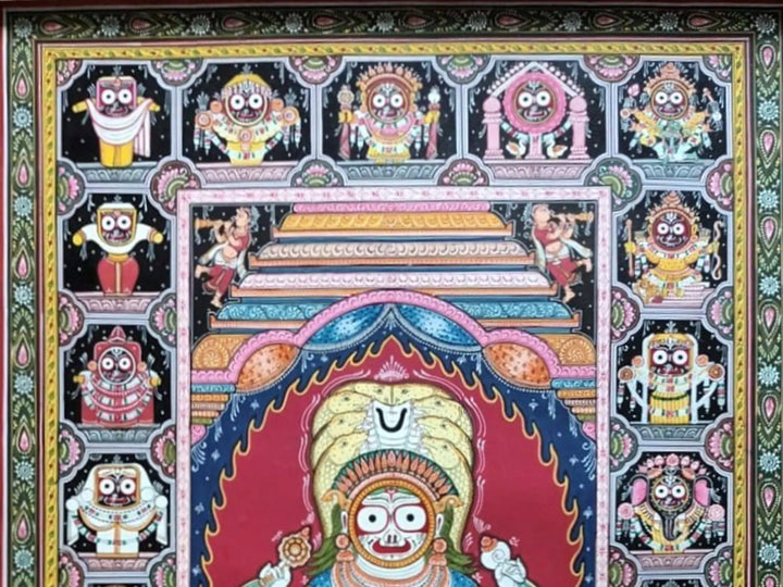 Jagannath, Balarama and Subhdra Painting on Canvas · view 3