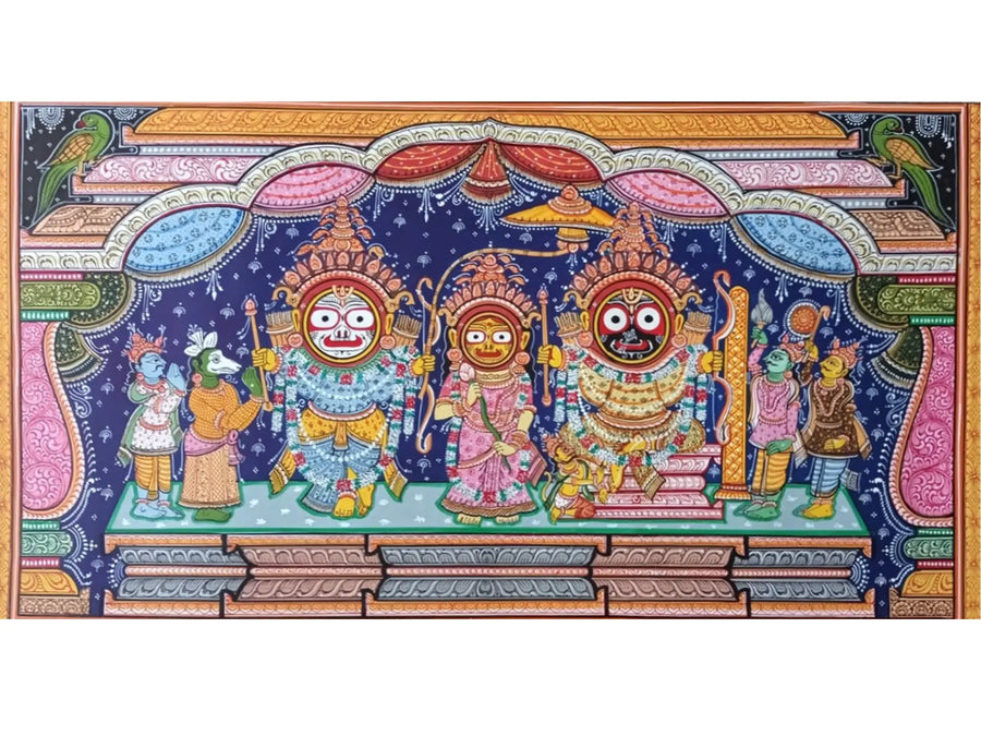 Ram Darbar Patachitra Pattachitra Painting on Canvas