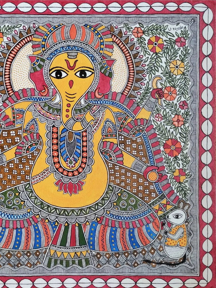 Ganesha - Mythology ) Madhubani Painting · view 3