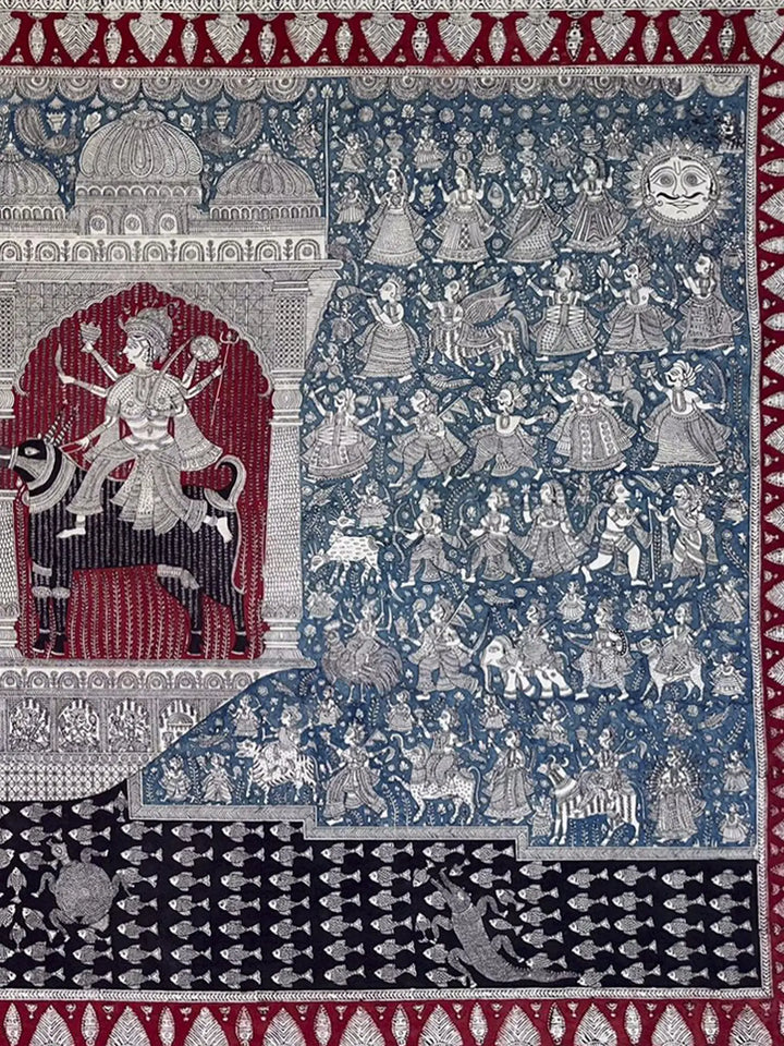 A Warrior - Mata Ni Pachedi Painting on Cotton · view 4