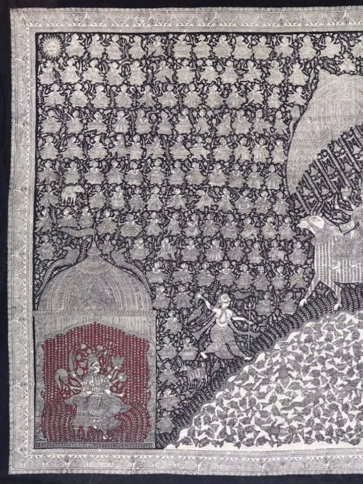 Goddess Meldi - Mata Ni Pachedi Painting on Cotton · view 3