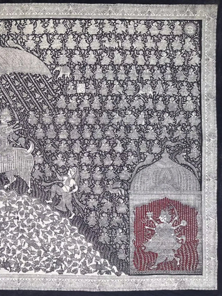 Goddess Meldi - Mata Ni Pachedi Painting on Cotton · view 4