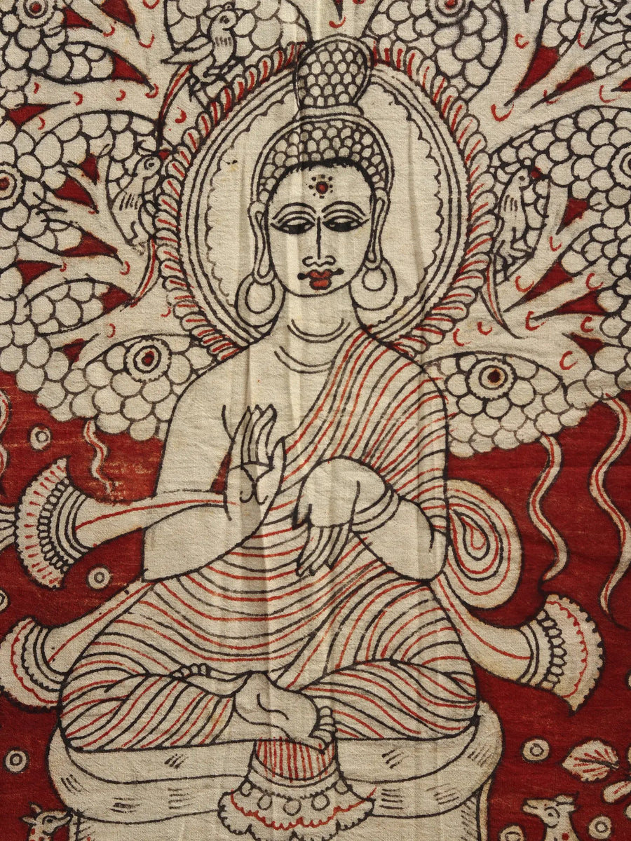 Lord Shakyamuni Buddha Kalamkari Painting on Cotton