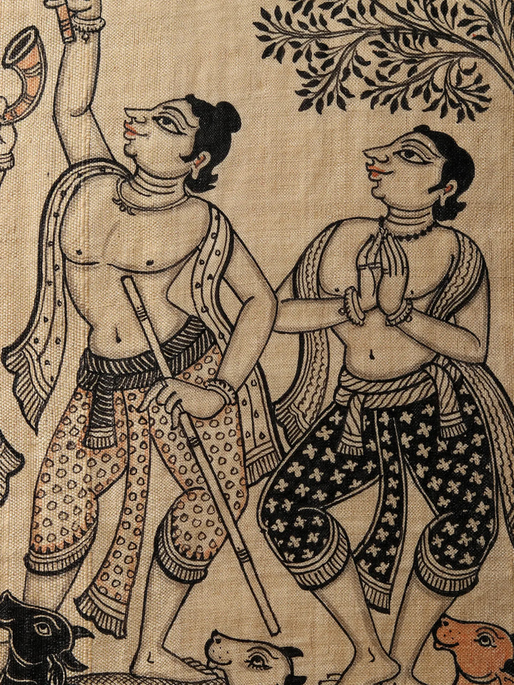 Harmonious Brothers - Krishna and Balarama Painting · view 3