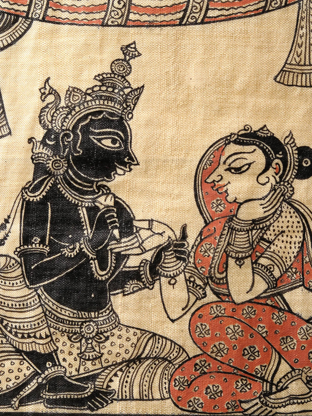 Krishna Painting of Six Seasons - Vasanta, Grishma, Varsha, Sharad, Hemanta, Shishira | Superfine Patachitra Painting