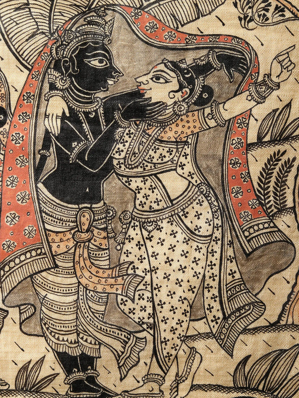 Krishna Painting of Six Seasons - Vasanta, Grishma, Varsha, Sharad, Hemanta, Shishira | Superfine Patachitra Painting