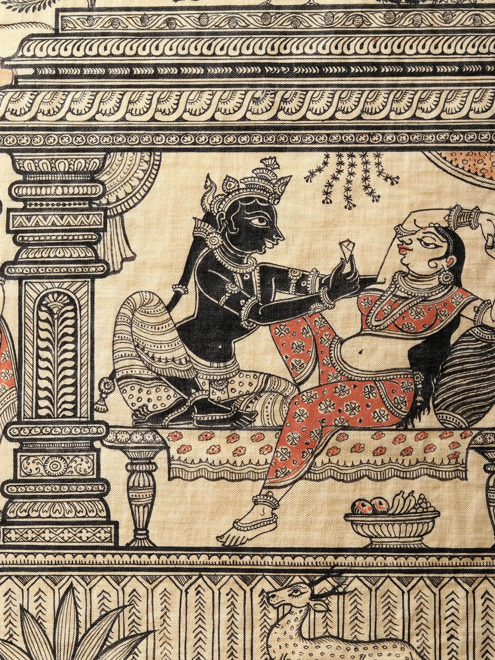 Krishna Painting of Six Seasons - Vasanta, Grishma, Varsha, Sharad, Hemanta, Shishira | Superfine Patachitra Painting