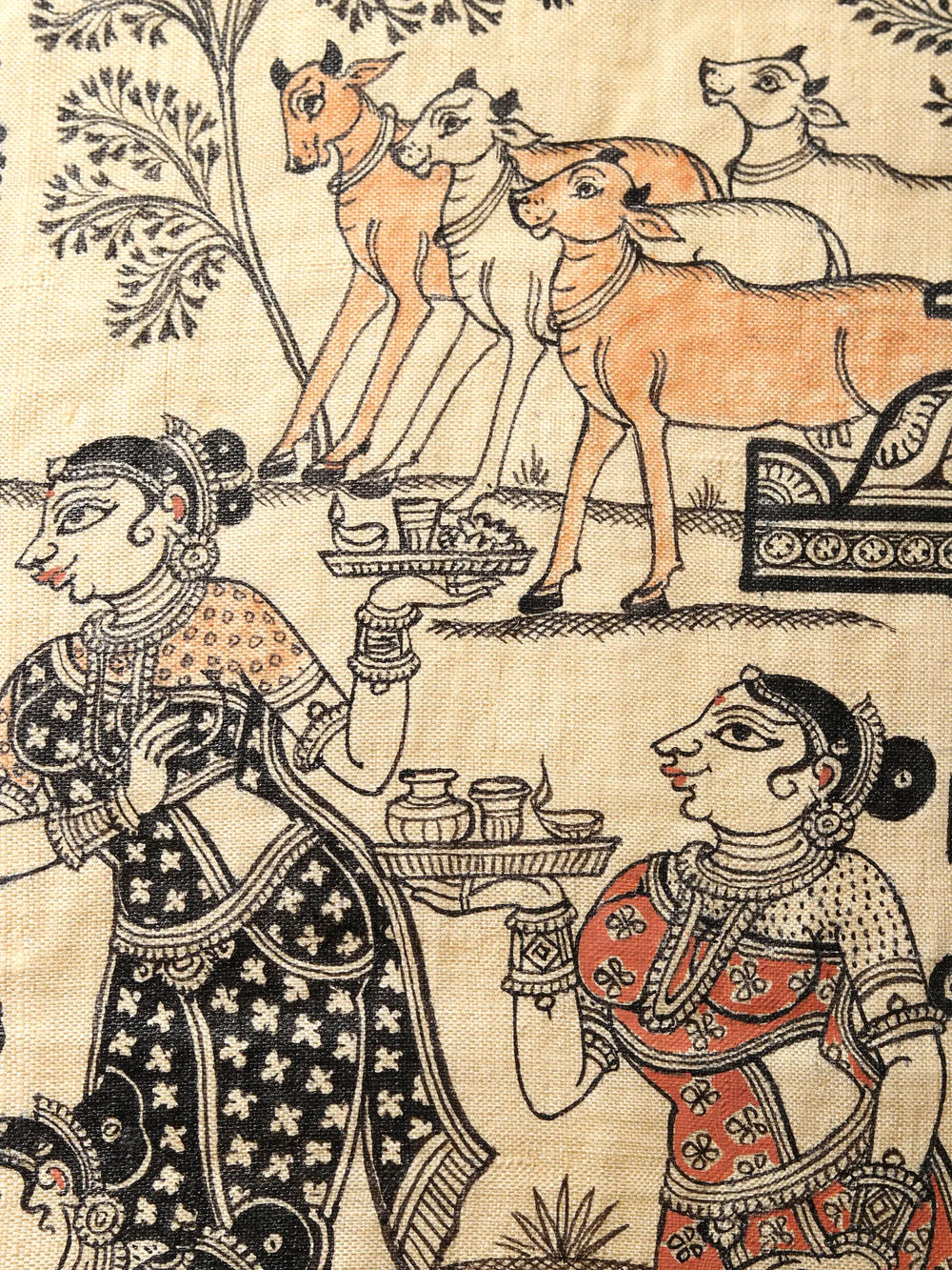 Krishna Painting of Six Seasons - Vasanta, Grishma, Varsha, Sharad, Hemanta, Shishira | Superfine Patachitra Painting