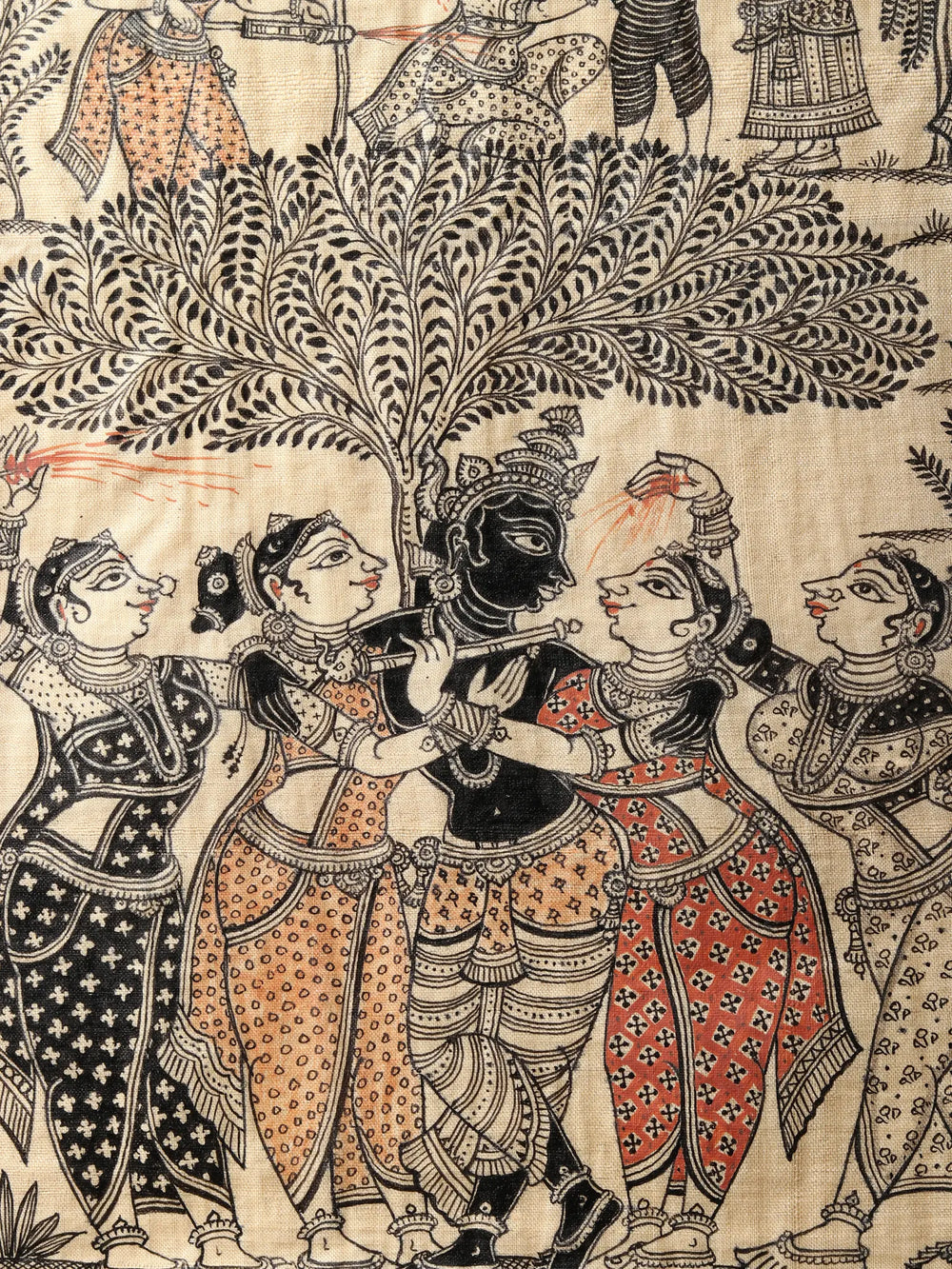 Krishna Painting of Six Seasons - Vasanta, Grishma, Varsha, Sharad, Hemanta, Shishira | Superfine Patachitra Painting