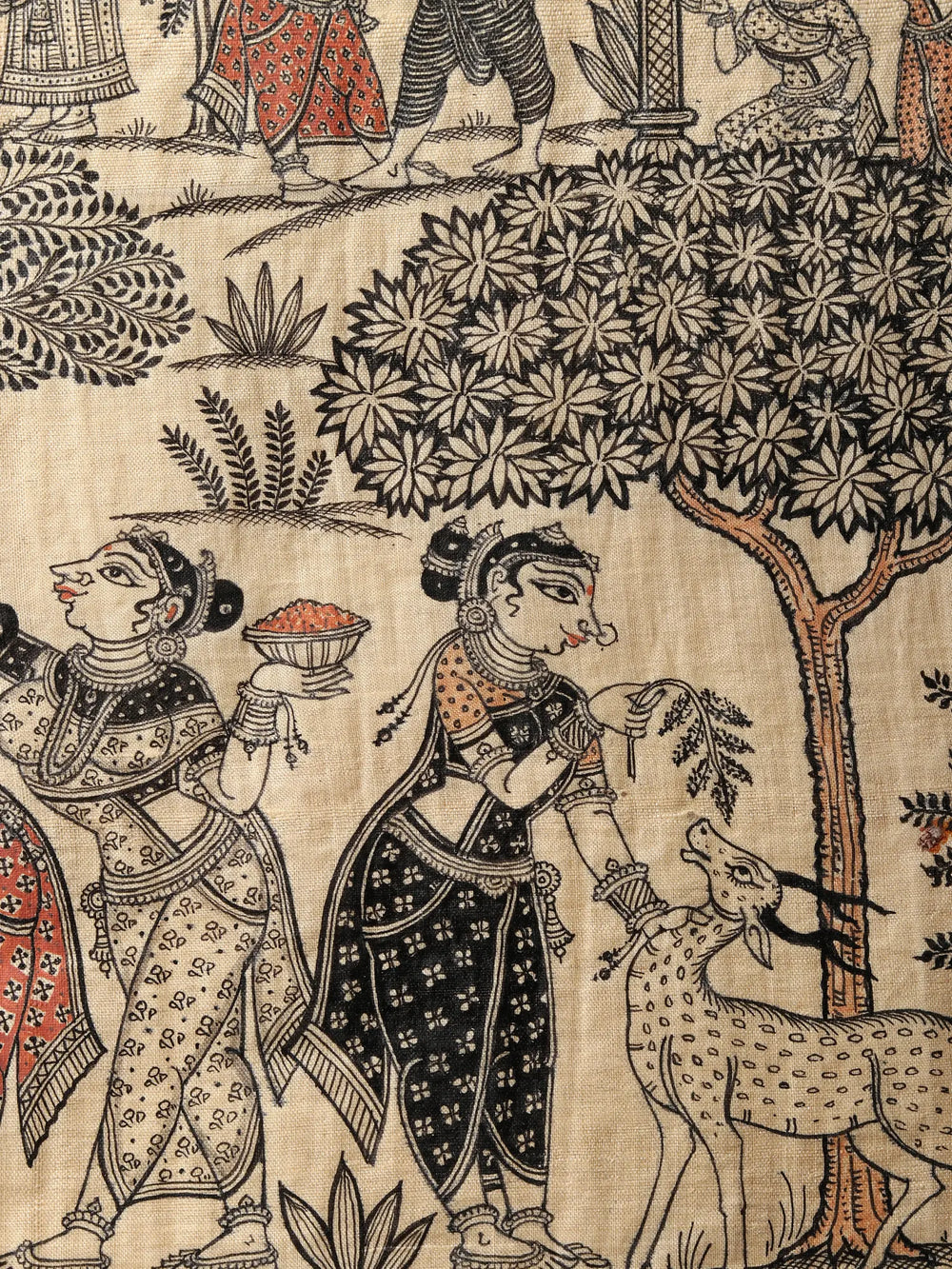 Krishna Painting of Six Seasons - Vasanta, Grishma, Varsha, Sharad, Hemanta, Shishira | Superfine Patachitra Painting