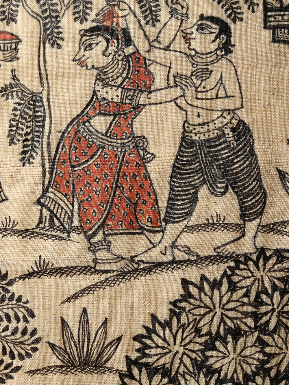 Krishna Painting of Six Seasons - Vasanta, Grishma, Varsha, Sharad, Hemanta, Shishira | Superfine Patachitra Painting
