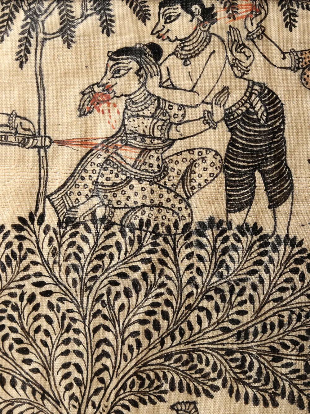 Krishna Painting of Six Seasons - Vasanta, Grishma, Varsha, Sharad, Hemanta, Shishira | Superfine Patachitra Painting