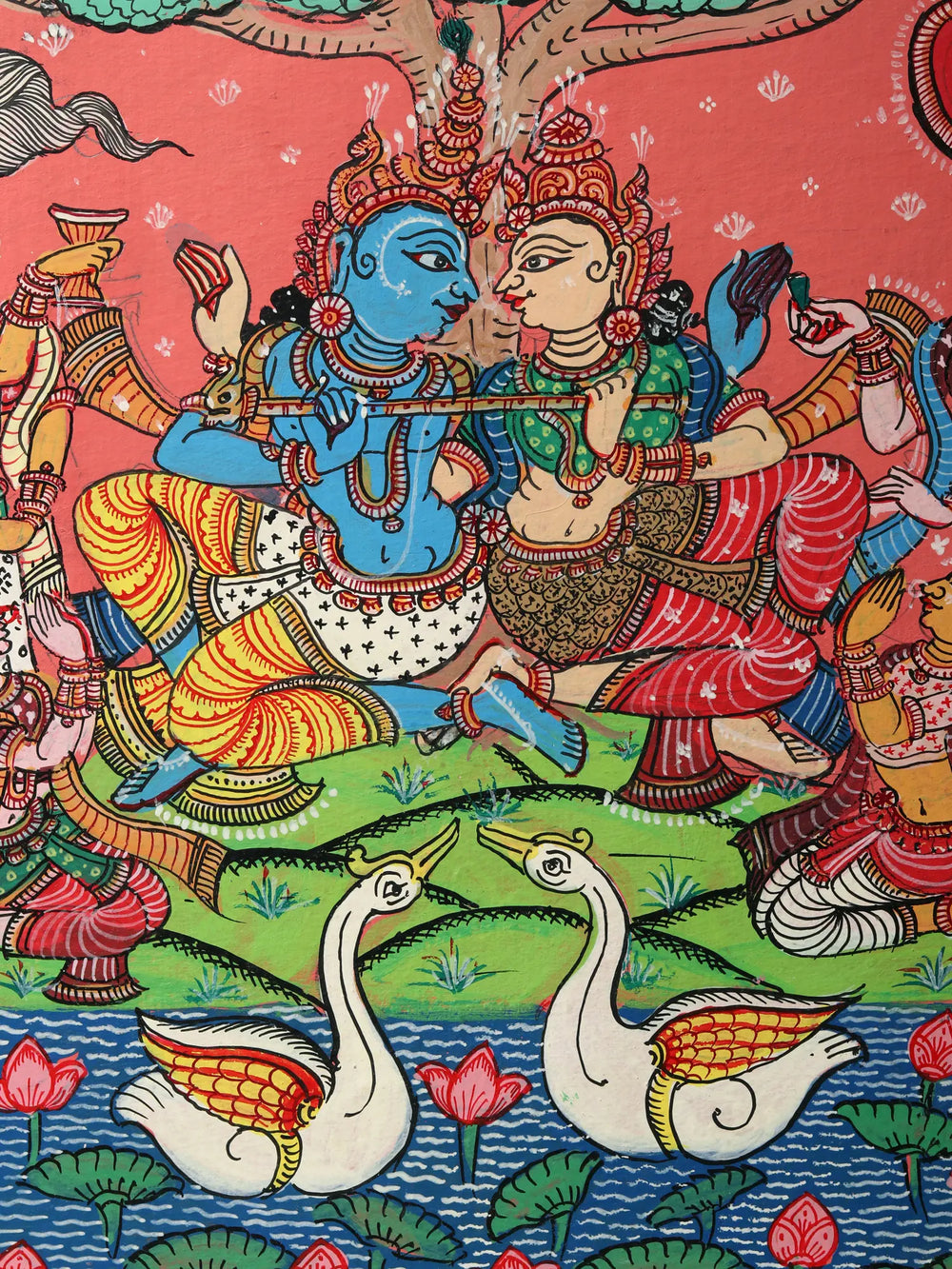 Rasleela - Celebration View of Radha Krishna with Gopis