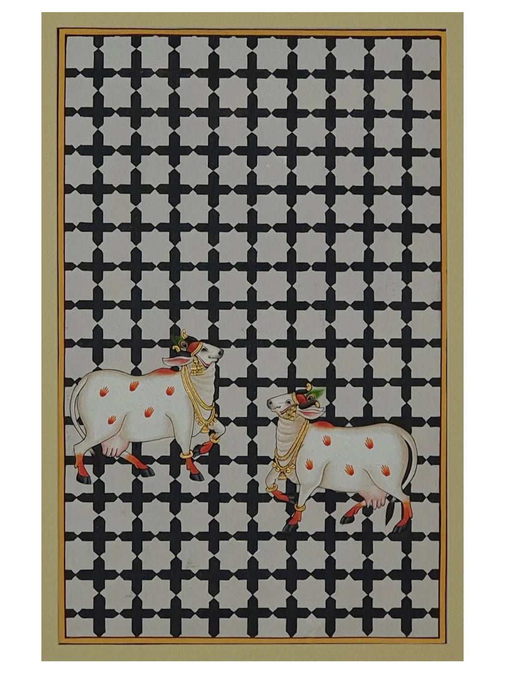 Kamdhenu Cows | Natural Color On Cloth | By Jagriti Bhardwaj