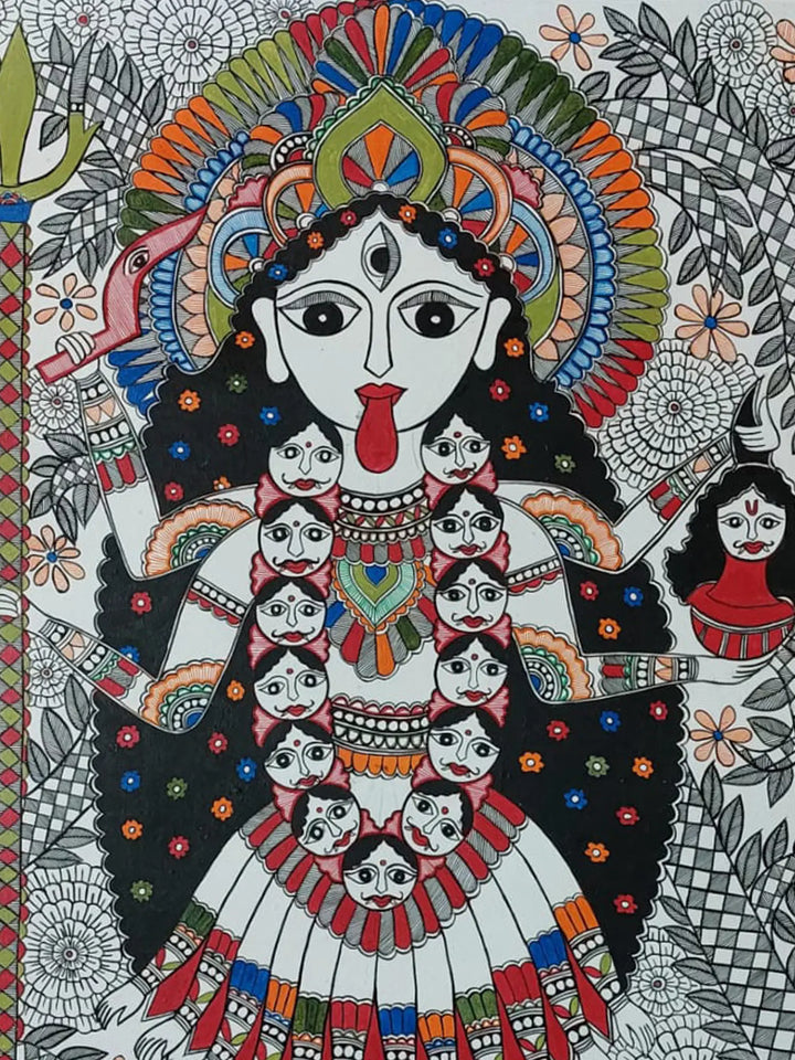 Kali Maa Painting on Handmade Paper · view 4