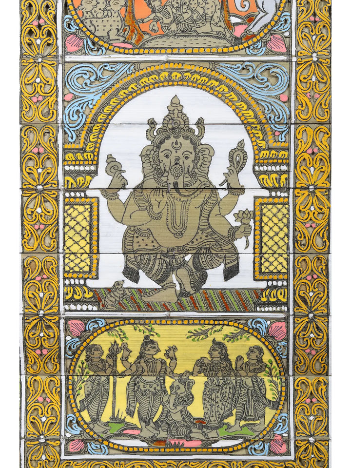 Ganesha's Story Painting on Palm Leaf · view 2