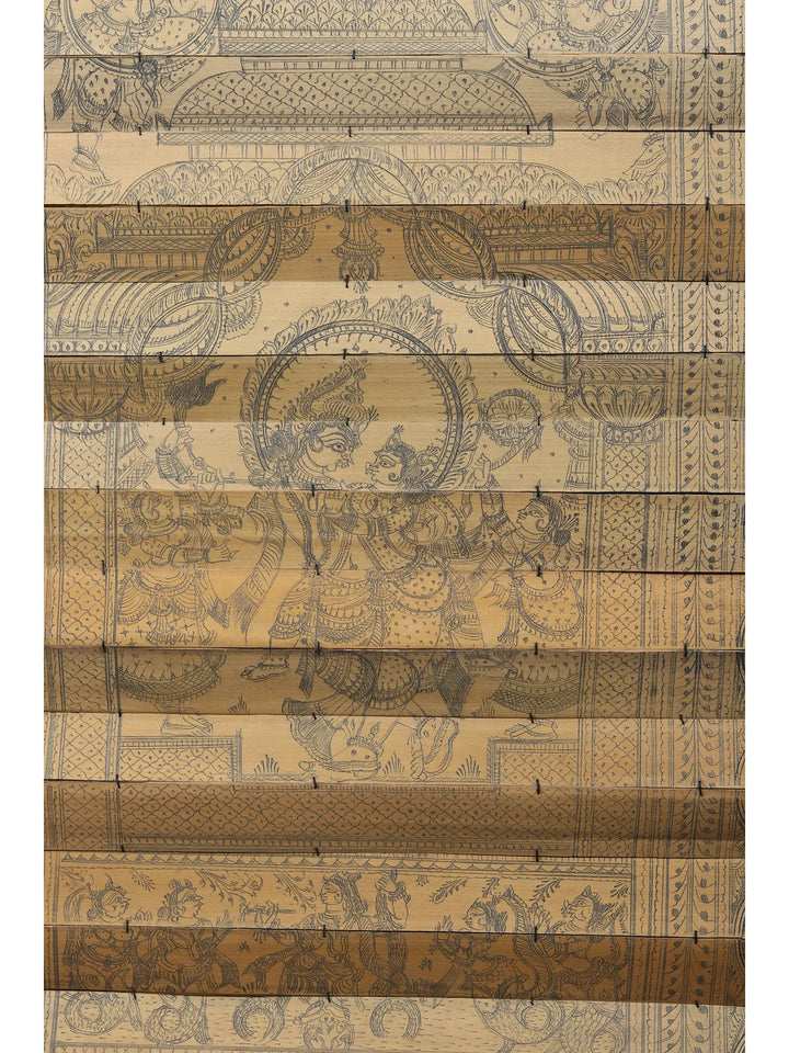 Dancing Radha Krishna Painting on Palm Leaf · view 2