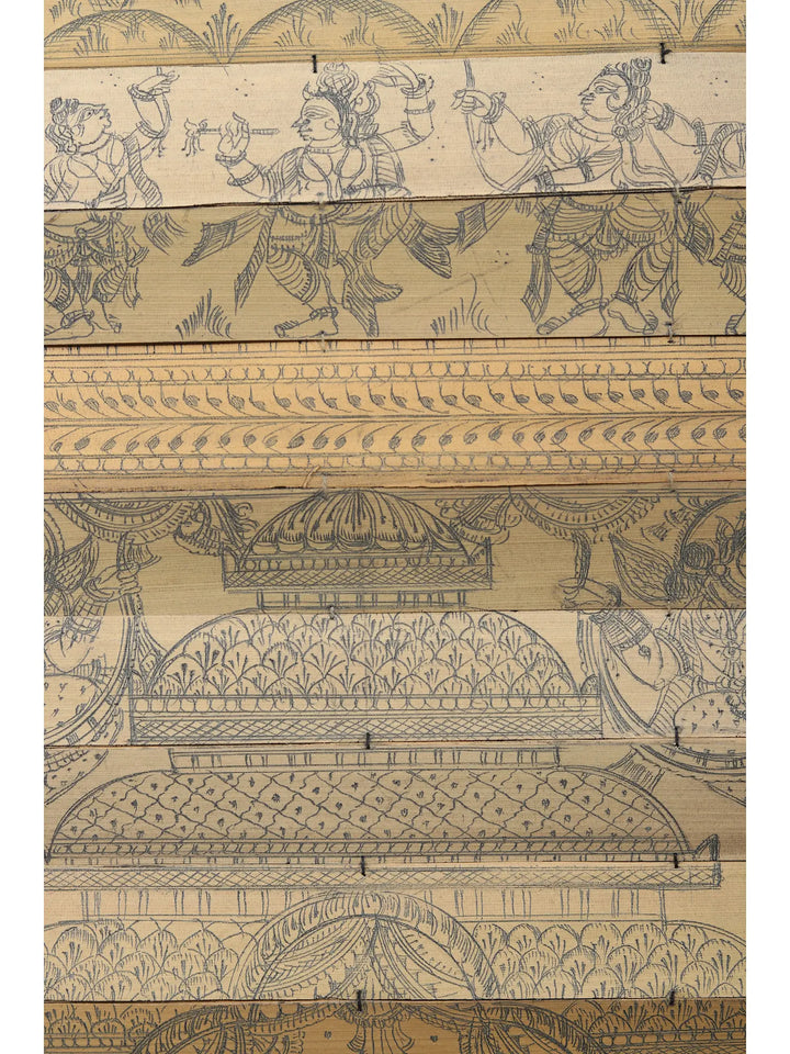 Dancing Radha Krishna Painting on Palm Leaf · view 3