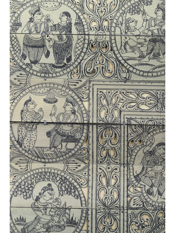 Buddha's Life Story Painting on Palm Leaf · view 3