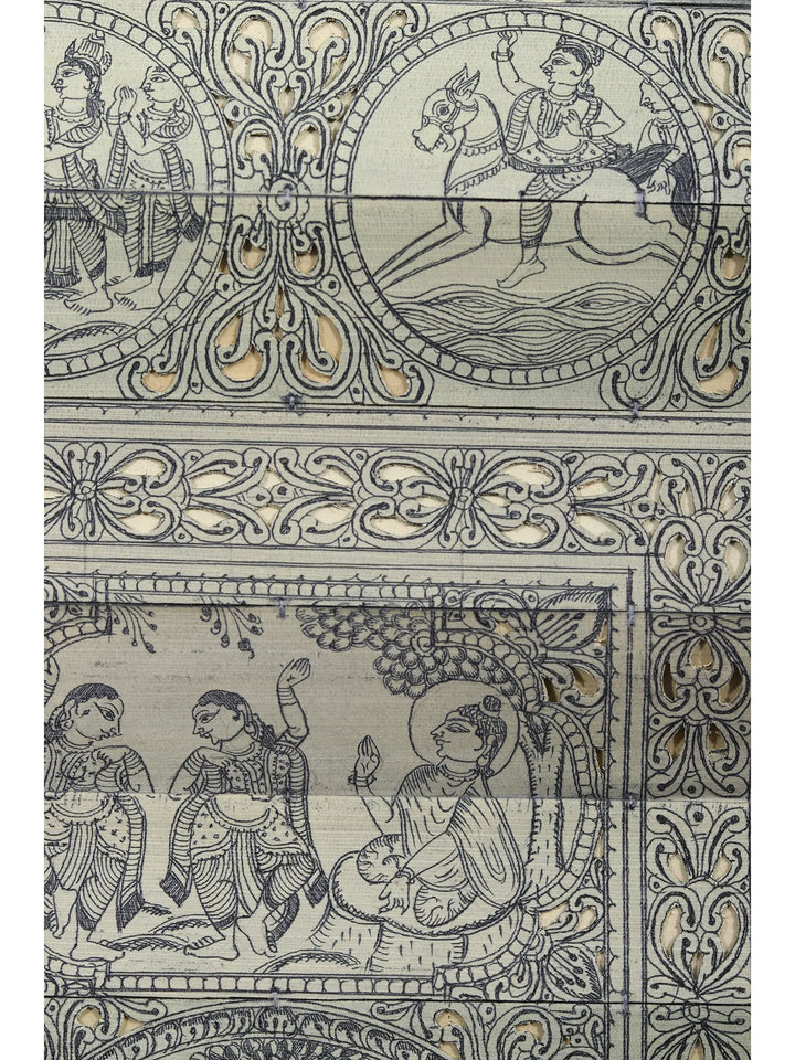 Buddha's Life Story Painting on Palm Leaf · view 4