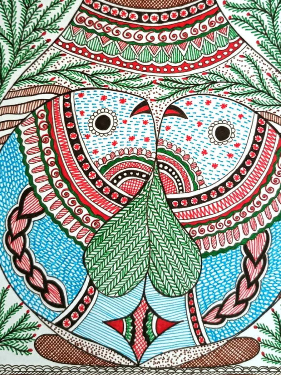 Fishes Madhubani Painting on Paper