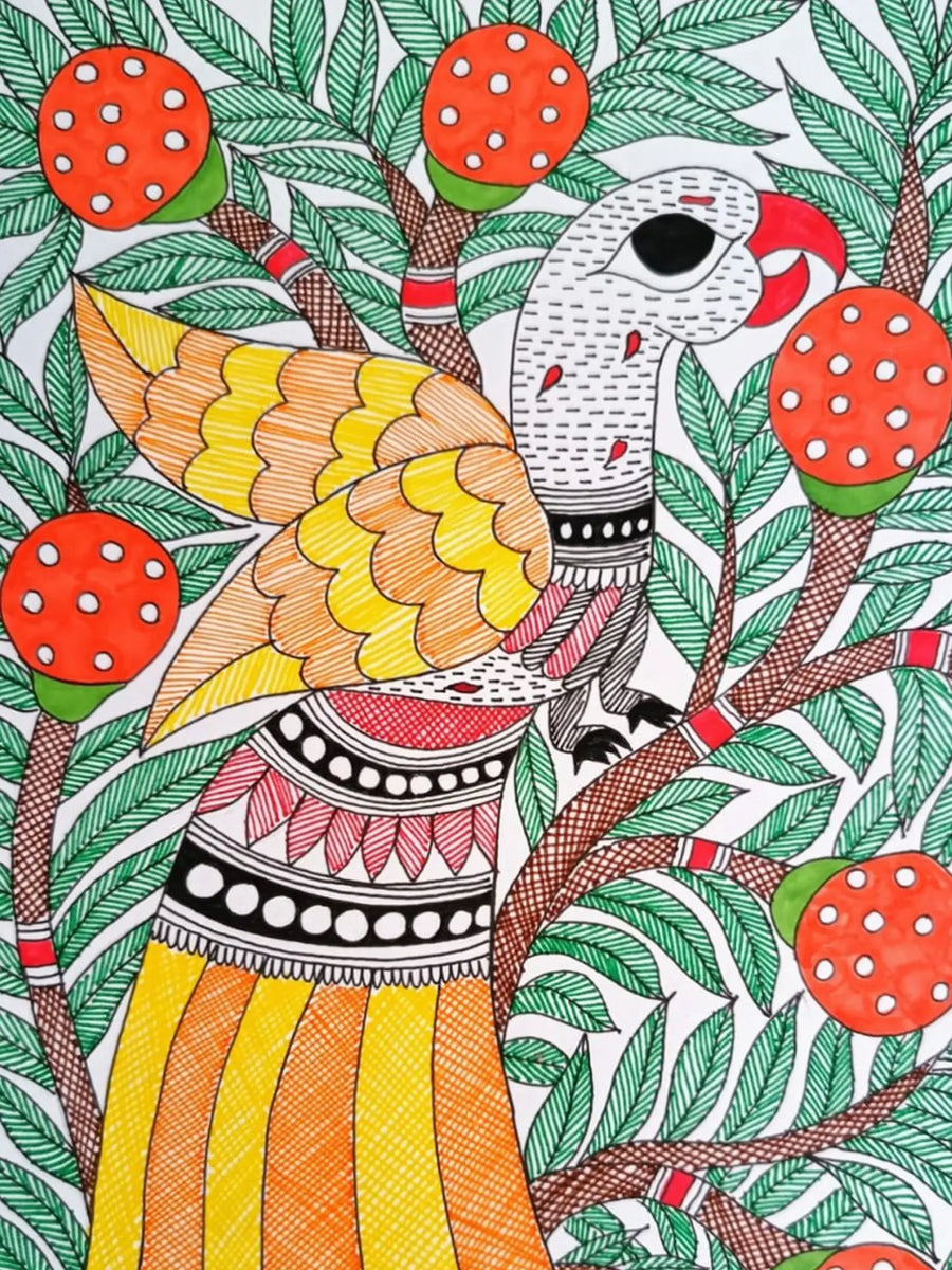 Bird with Outstretched Wings Painting on Paper