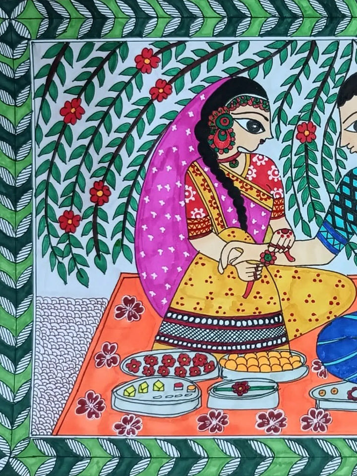 Brother Sister Bond Painting on Paper · view 2