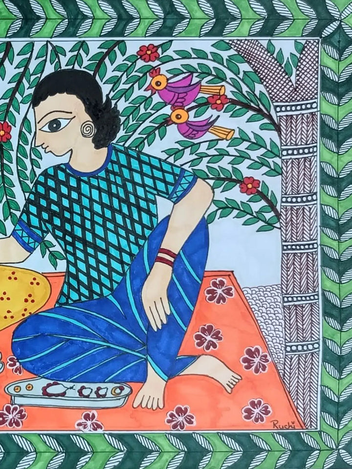 Brother Sister Bond Painting on Paper · view 4