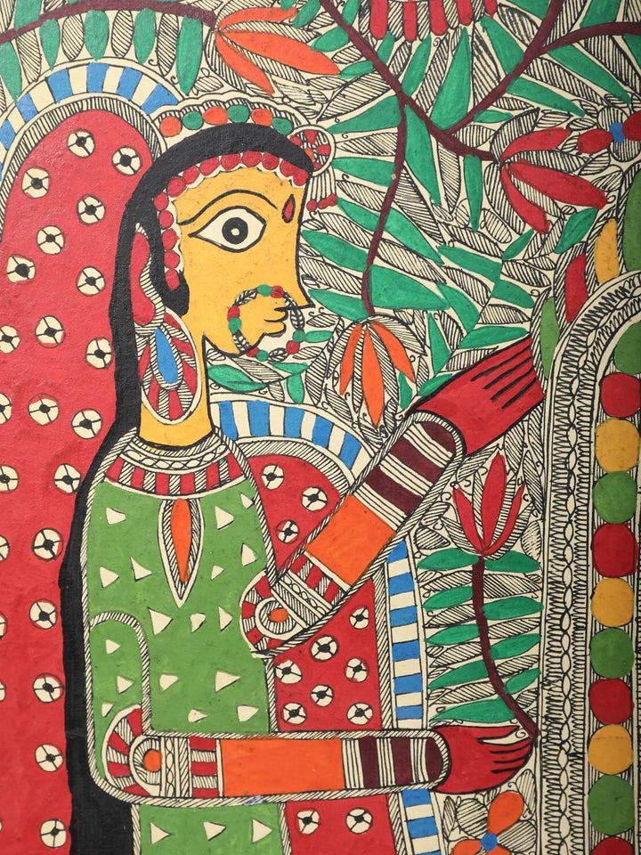 Ram Seeta Jaimala Painting on Handmade Paper · view 3