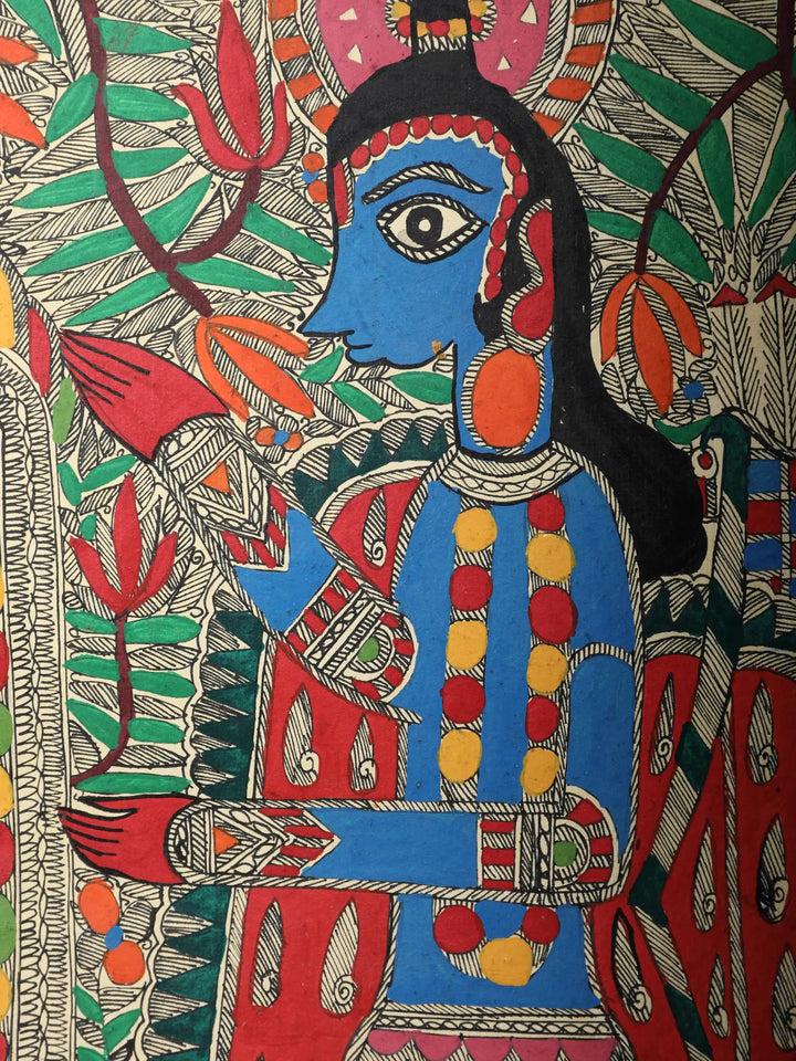 Ram Seeta Jaimala Painting on Handmade Paper · view 4