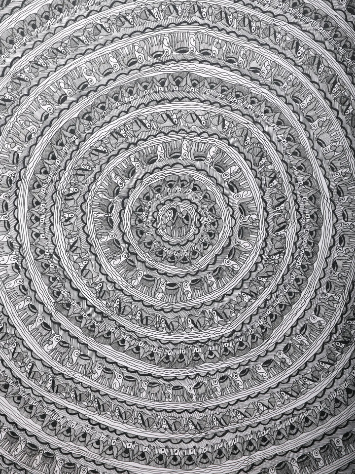 Goodluck Mandala Painting on Handmade Paper · view 2