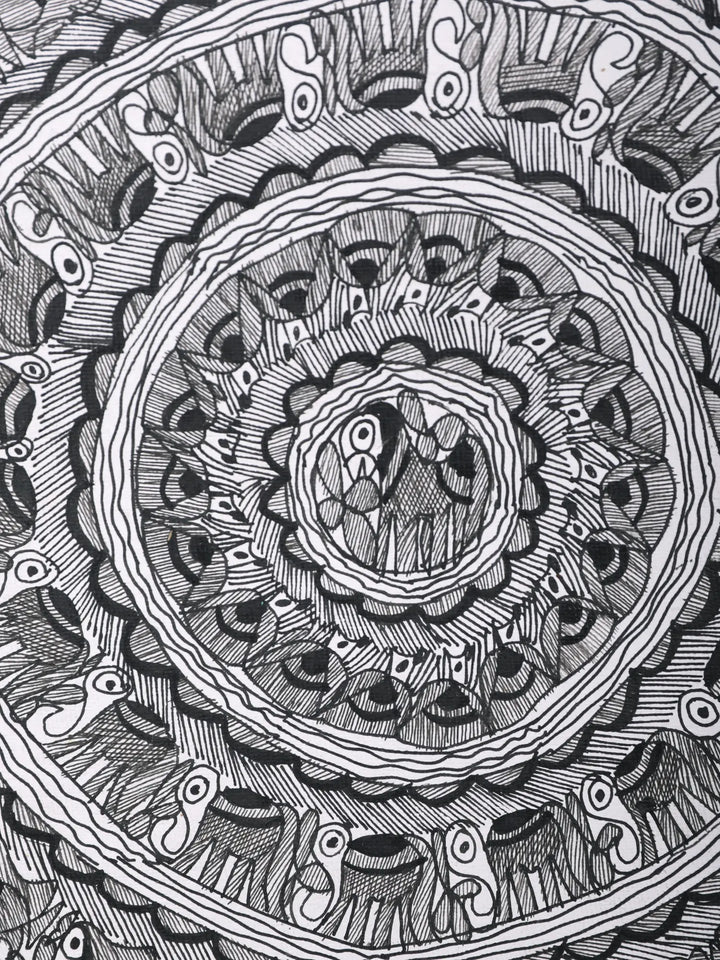 Goodluck Mandala Painting on Handmade Paper · view 3