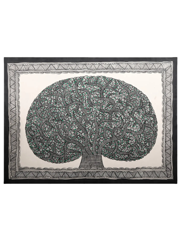 Banyan Tree Painting on Handmade Paper · view 1