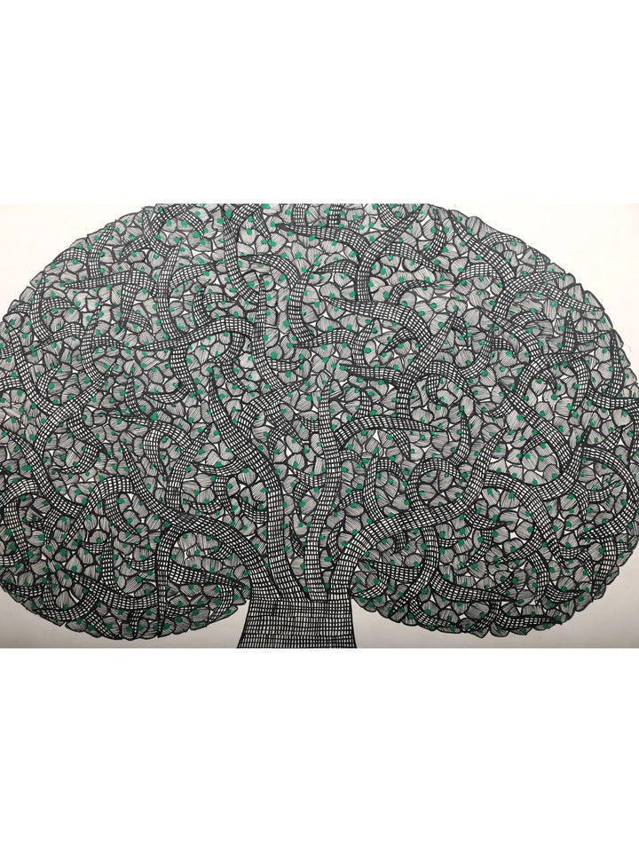 Banyan Tree Painting on Handmade Paper · view 2