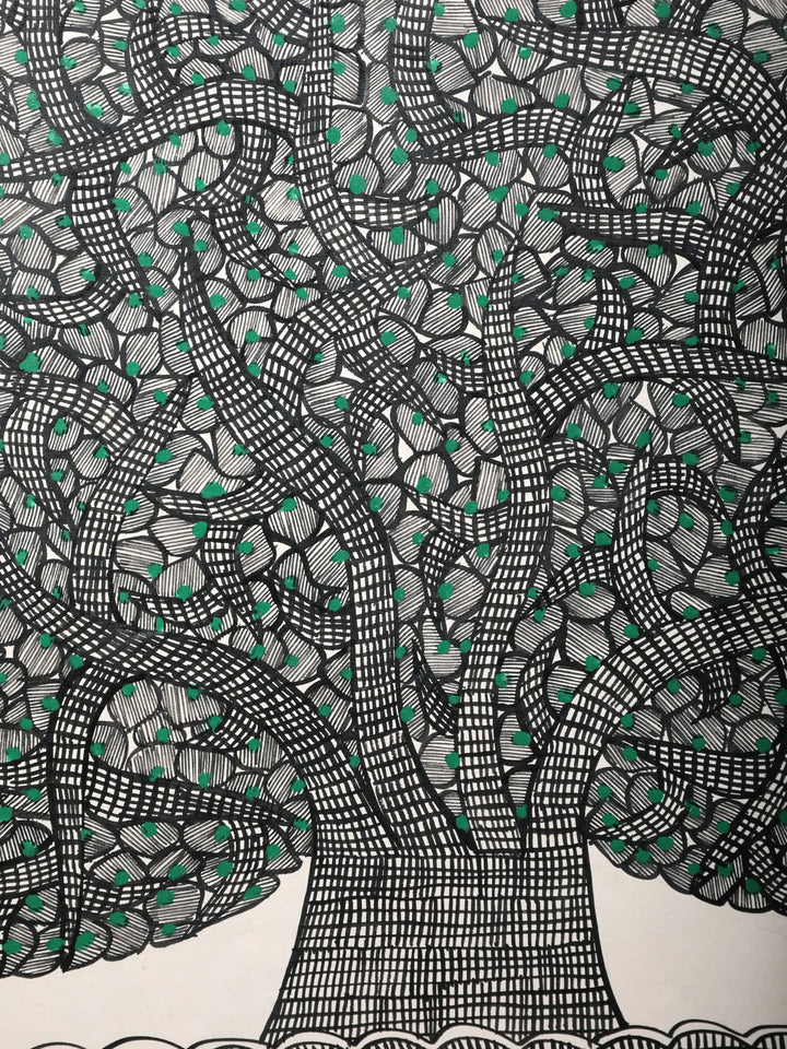 Banyan Tree Painting on Handmade Paper · view 4