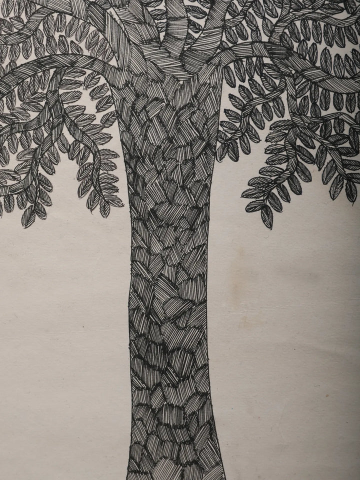Tree of Life Madhubani Painting on Handmade Paper · view 4