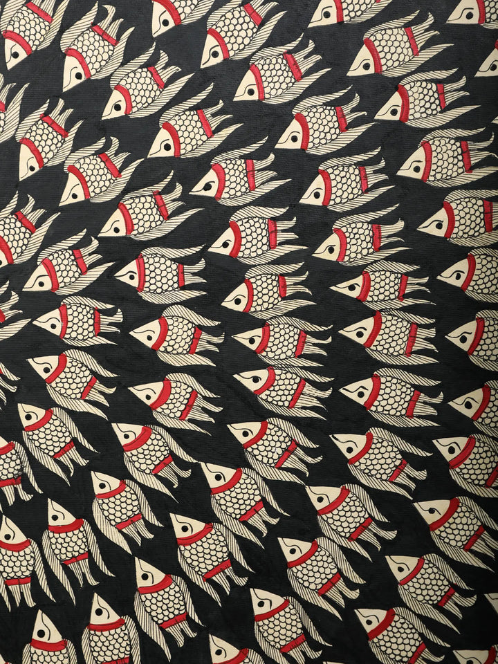 Blackwater Fish Mandala Painting on Handmade Paper · view 4