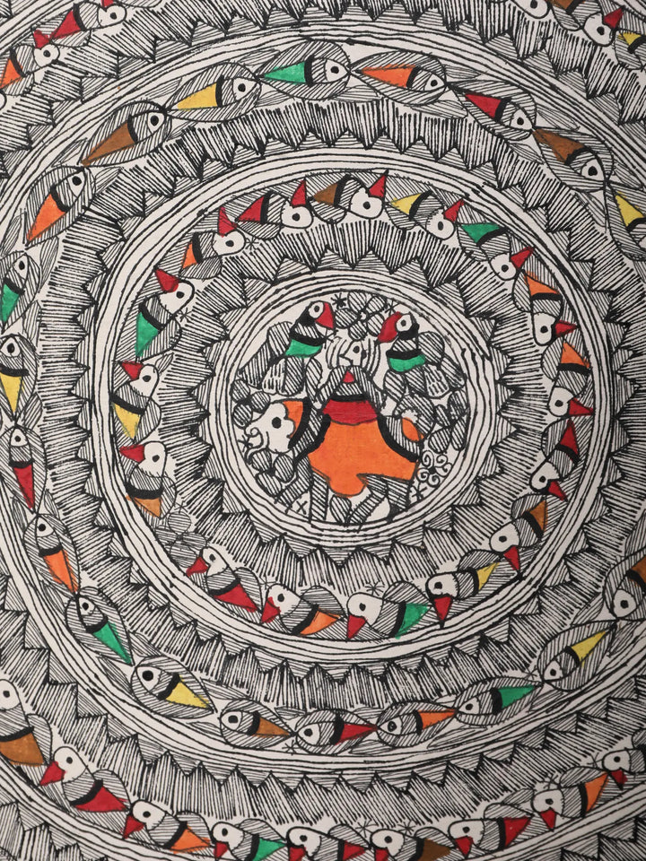Bird Chakra Mandala Painting on Handmade Paper · view 3