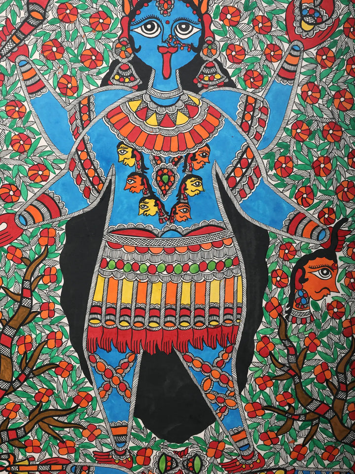 Goddess Kali Maa Painting on Handmade Paper · view 2