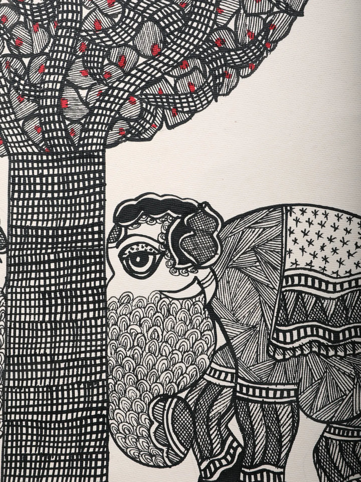 Handpainted Tree of Life Painting on Handmade Paper · view 4