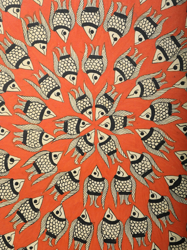 Group of Fishes Painting on Handmade Paper · view 3