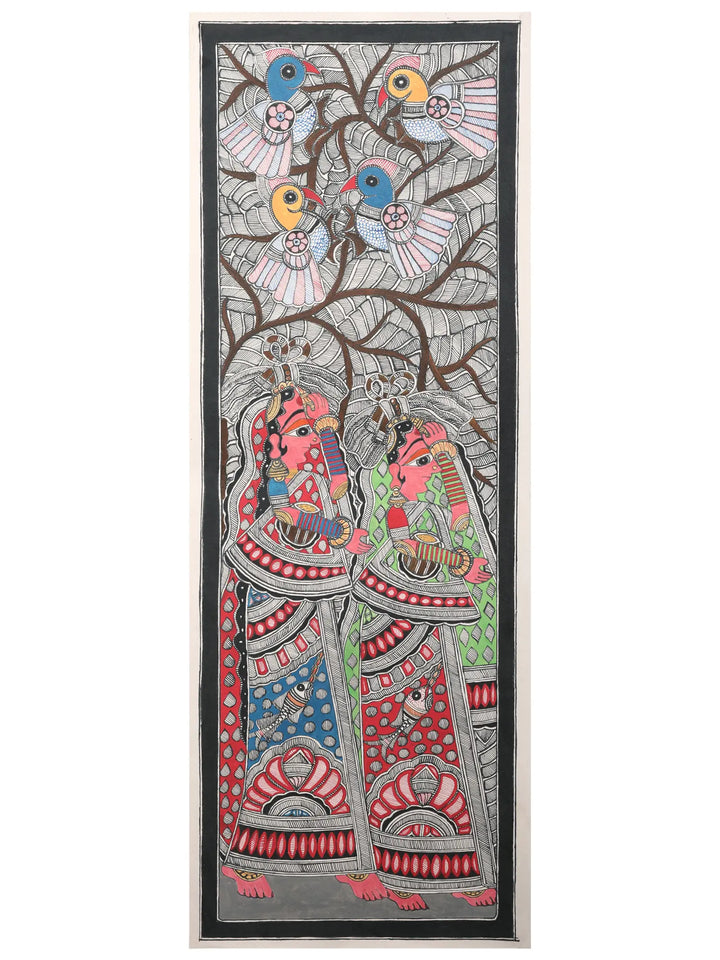 Village Women Painting on Handmade Paper · view 1