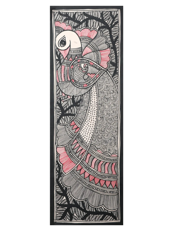 Peacock Painting on Handmade Paper · view 1